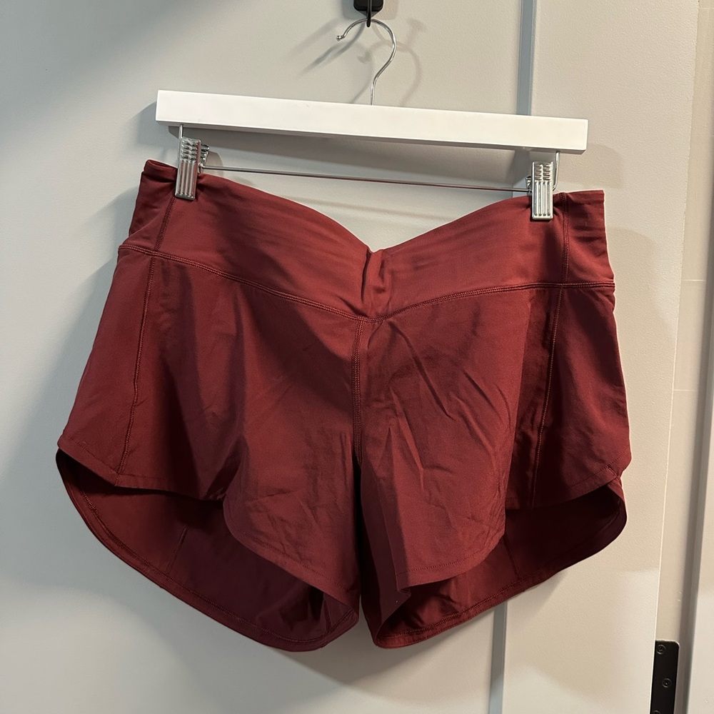 lululemon Speed Up Shorts in Red Merlot